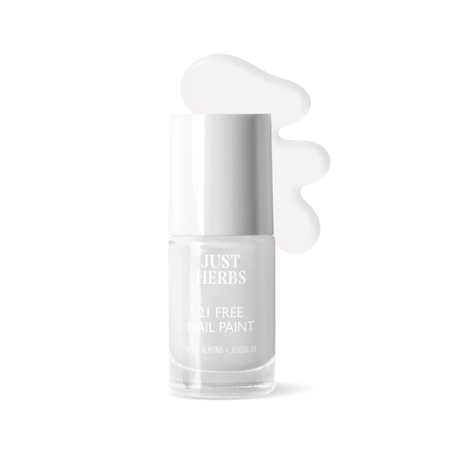 Just Herbs Nail Polish Combo - Crystal Clear & Jasmine White | Vegan, Non-Toxic, Long-Lasting Formula | Perfect for Manicures, Pedicures, and Nail Art Designs
