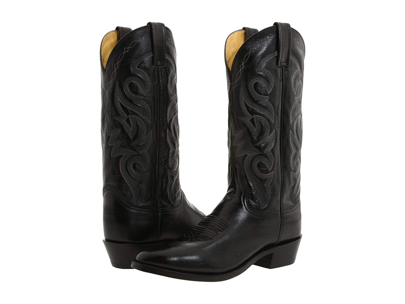 Dan Post Black Mignon R Toe Western Boots for Men - Genuine Leather Cowboy Boots with Comfortable Fit (Size 8) - Perfect for Rodeo, Country Dancing & Western Fashion