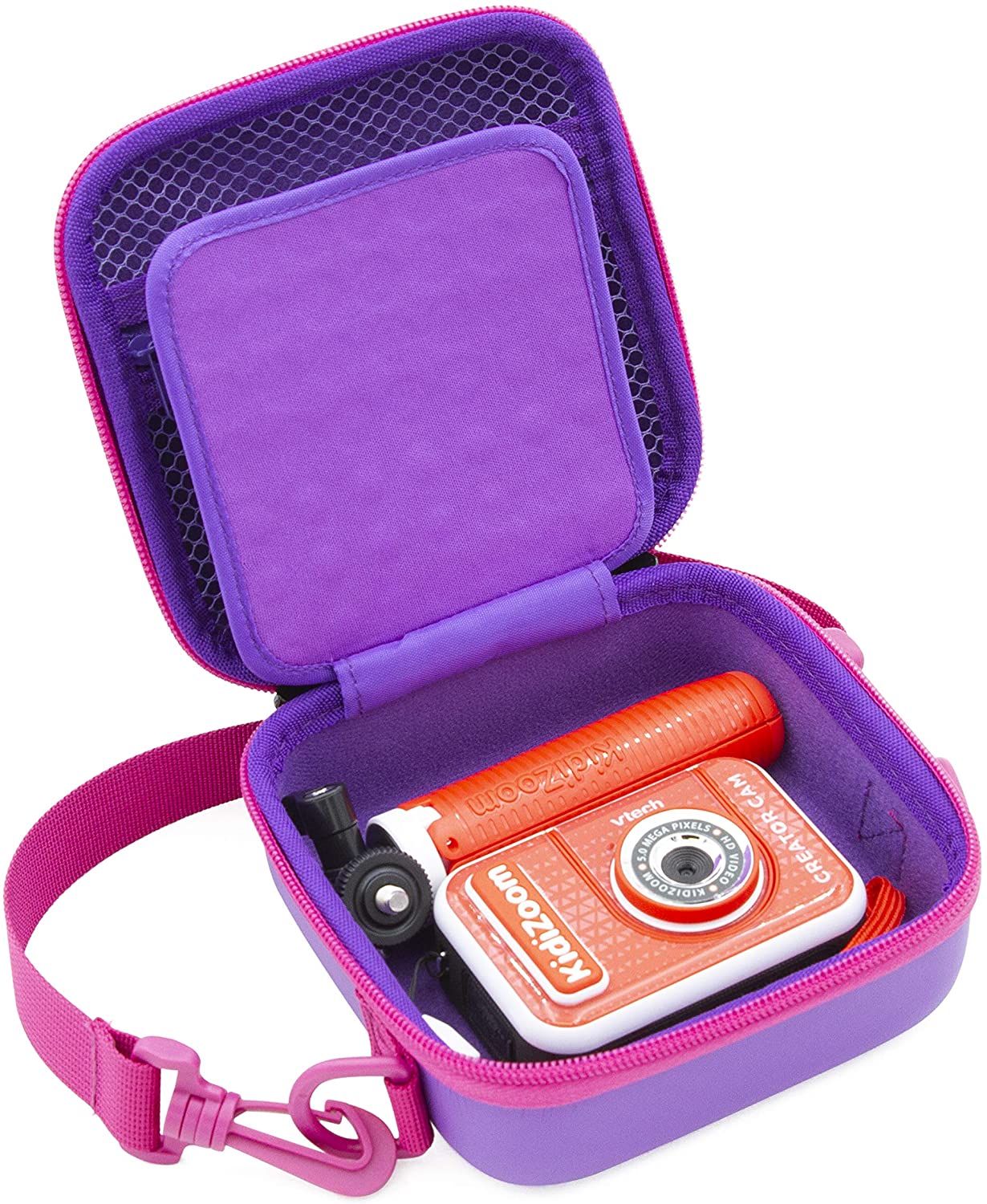CASEMATIX Protective Camera Case for VTech KidiZoom Creator Cam & Kidizoom Cameras - Durable Storage Pouch for Kids Video Camera Accessories - Perfect for Travel, School & Outdoor Adventures