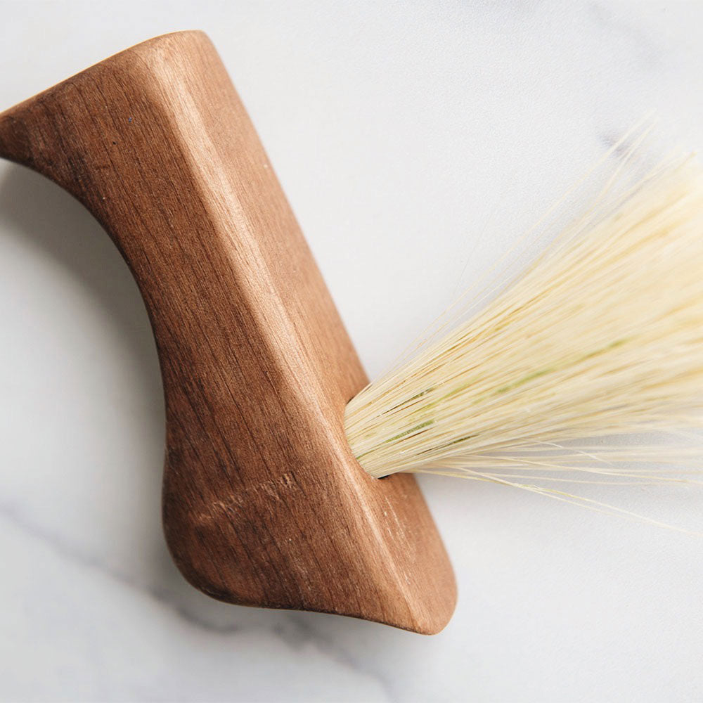 MT1007 Small Wooden Counter Brush - Natural Wood Cleaning Brush for Kitchen, Bathroom, and Countertops - Perfect for Daily Cleaning and Dusting