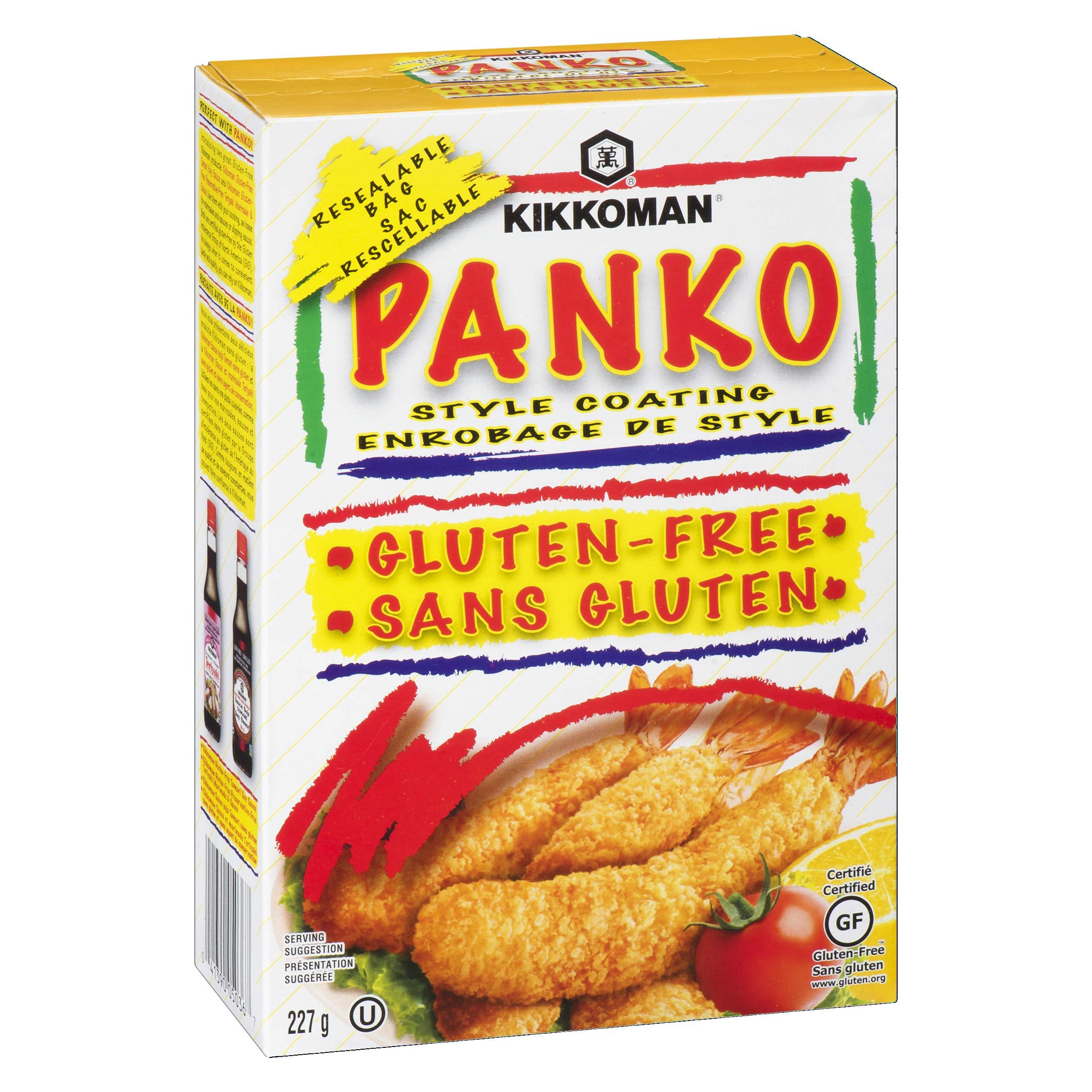 Kikkoman Gluten-Free Panko Bread Crumbs 8oz | Japanese-Style Unseasoned Breadcrumbs for Baking, Frying & Air Frying | Perfect for Chicken Katsu, Tonkatsu, Tempura & More