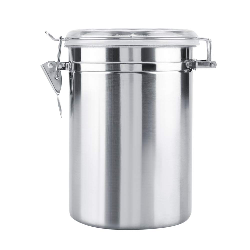 Vacuum Sealed Stainless Steel Coffee Container - Airtight Storage for Coffee, Tea & Sugar - Large Size for Home & Kitchen
