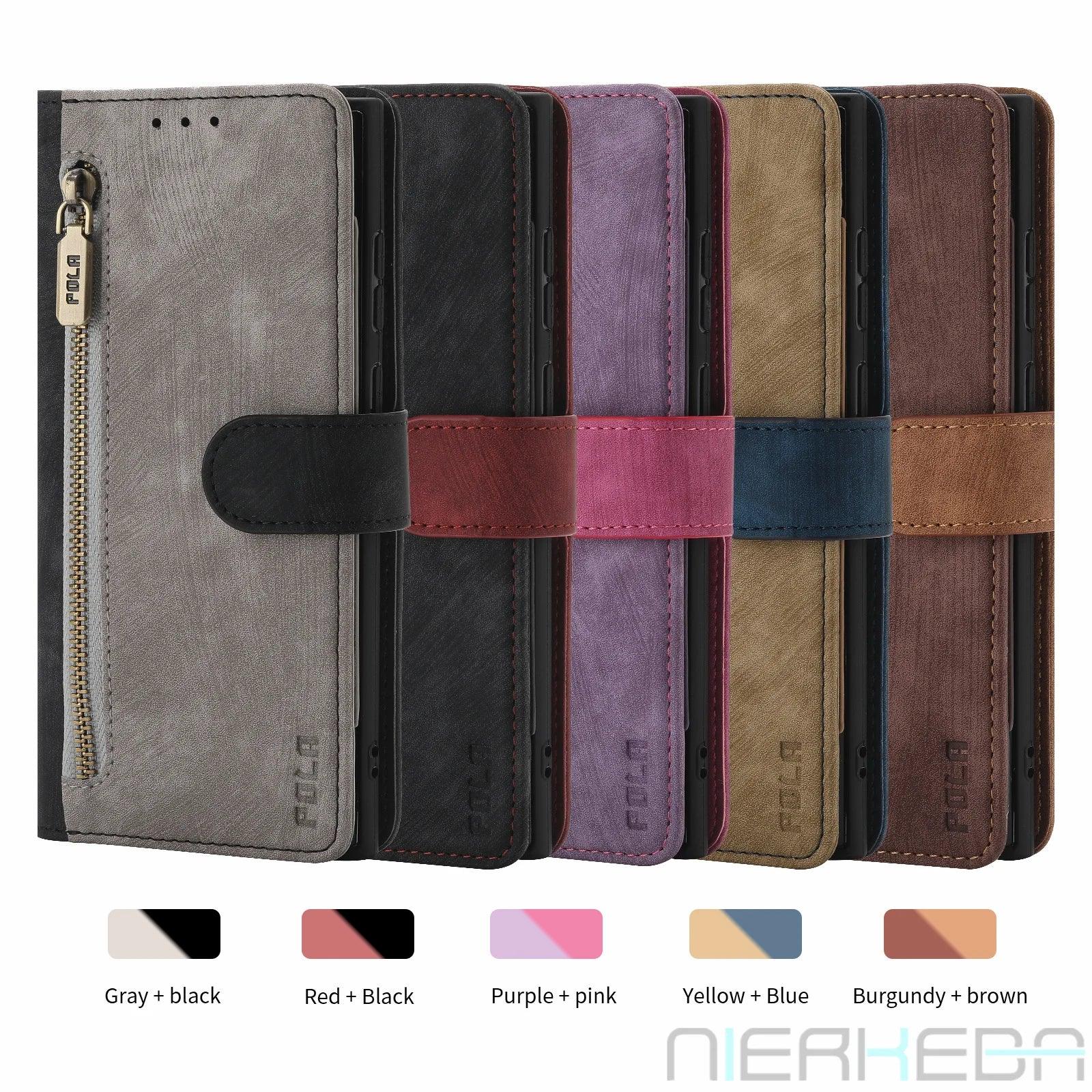 Samsung Galaxy S24 Ultra Anti-Theft Leather Case with RFID Protection - Slim & Durable Phone Cover for Daily Use, Travel & Business