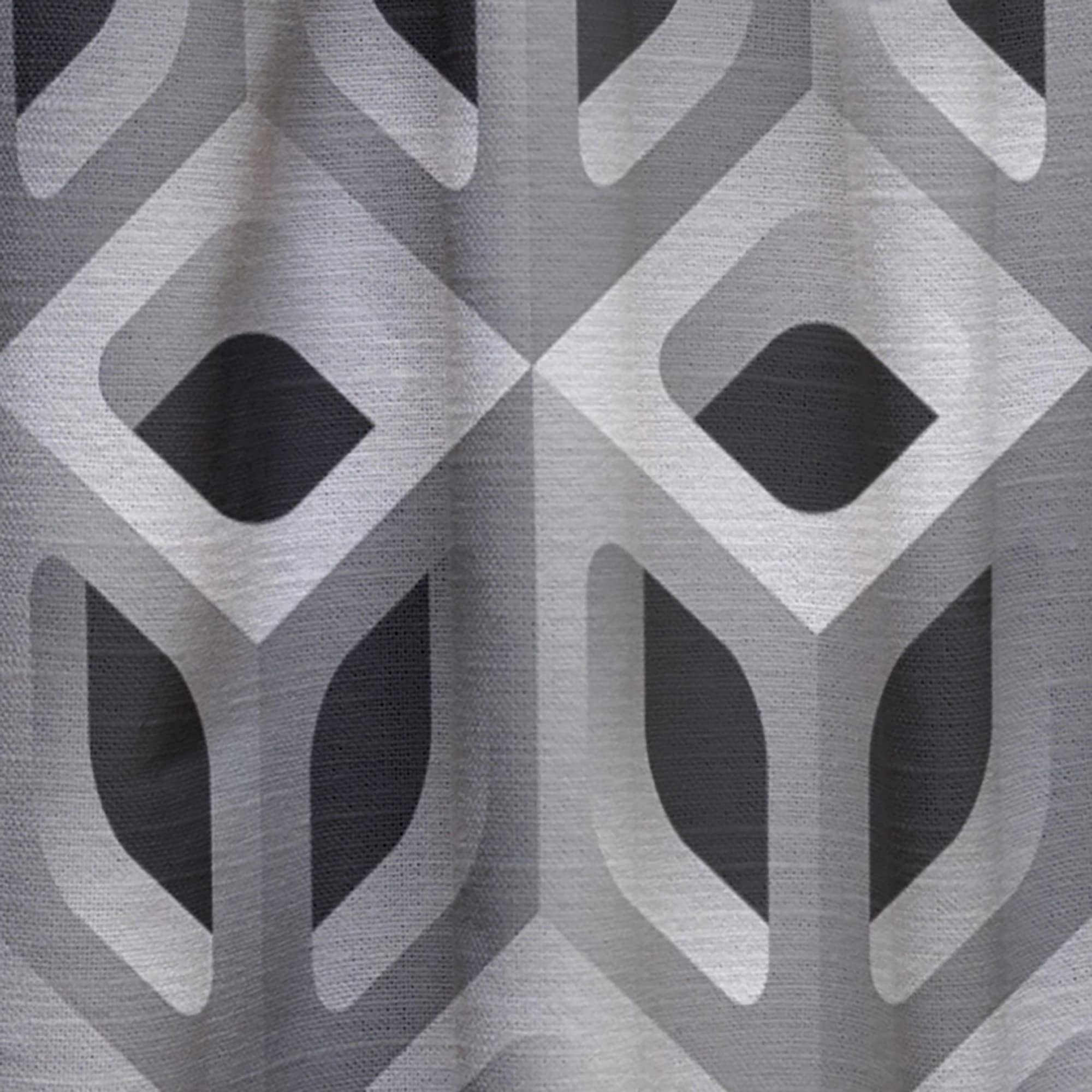 DesignQ 3D Lattice Pattern Thermal Insulated Curtains - Single Panel 52x63 Inches for Bedroom & Living Room - Blackout Drapes for Home Decor & Privacy