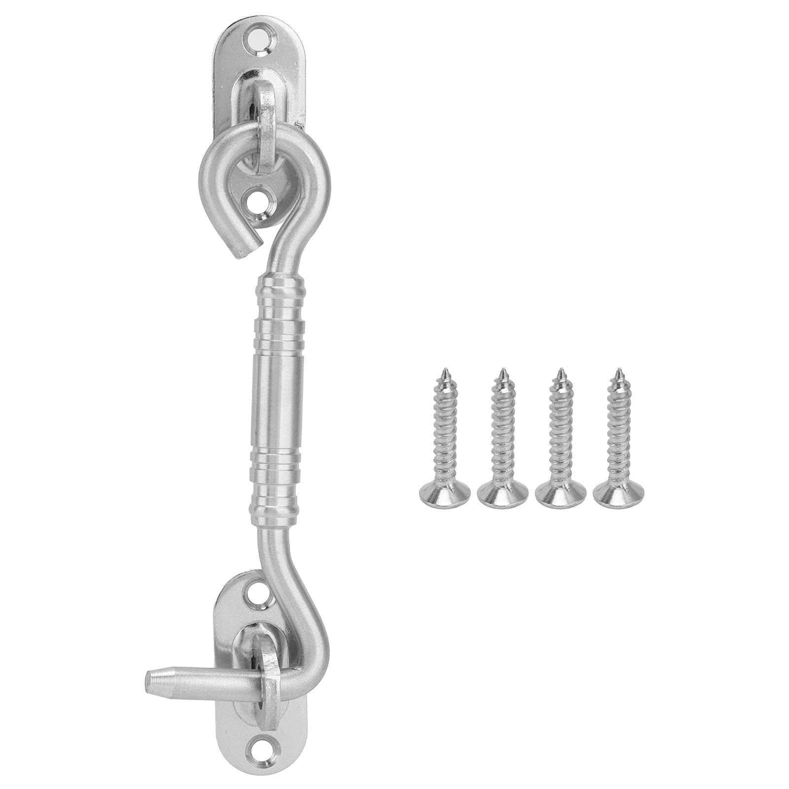 Stainless Steel Door Eye Latch Set - Heavy Duty 201 Stainless Steel Gate Latch Hardware for Sliding Barn Doors & Security Gates - Perfect for Farmhouses, Sheds, and Outdoor Gates