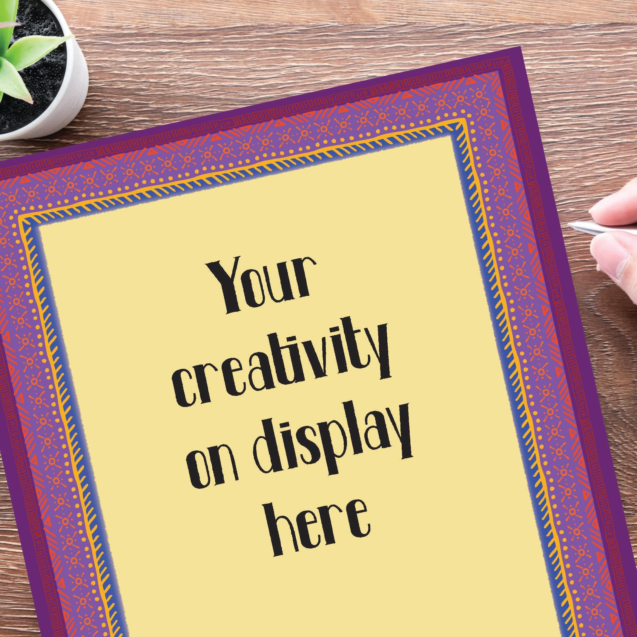 Boho Border Letterhead Paper - 100 Sheets for Laser & Inkjet Printers - Perfect for Wedding Invitations, Business Stationery & Creative Projects