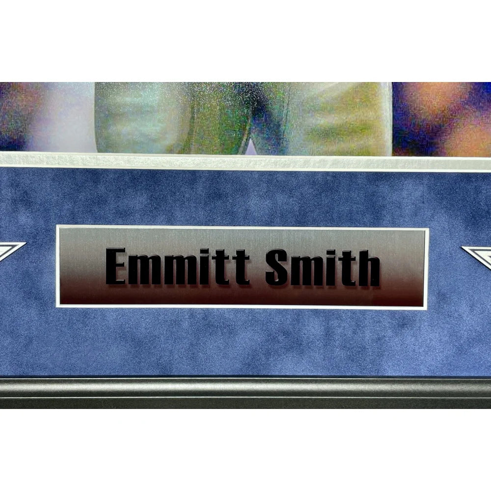 Emmitt Smith Autographed Dallas Cowboys 16x20 Framed Photo - Signed BAS Prova Certified Memorabilia - Perfect for Sports Fans, Man Cave Decor & NFL Collectors