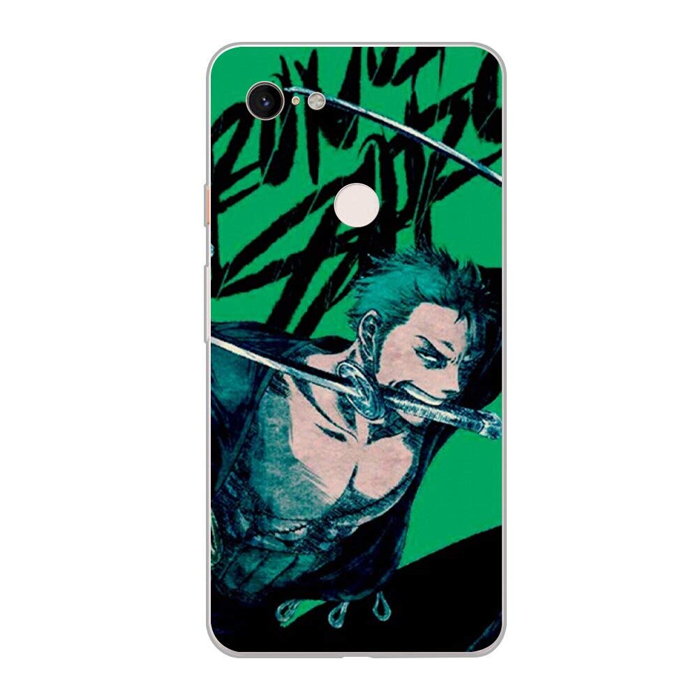 Anime One Piece Soft Silicone TPU Phone Case for Google Pixel 3 XL 2 XL - Cute Luffy Design Protective Cover for Pixel 3XL/2XL - Perfect for Anime Fans, Daily Use & Gift Giving