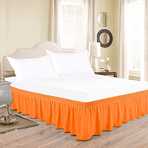 5-Piece 800 Thread Count 100% Ultra-Fine Cotton Bed Sheet Set with 2 Pillowcases, Fitted Sheet & Flat Sheet - Includes Ruffle Bed Skirt (14