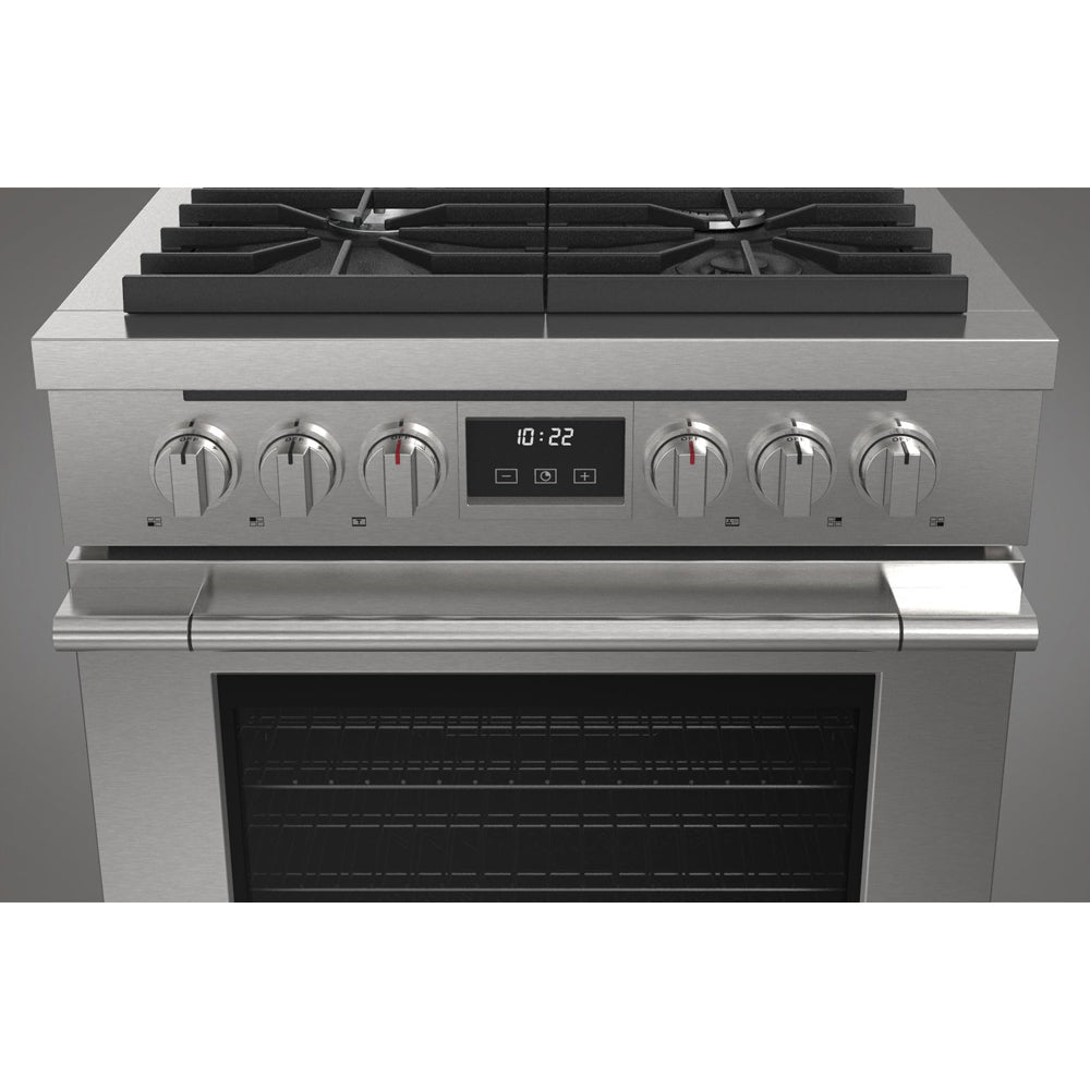 Fulgor Milano 30-inch 400 Series Accento All Gas Range - Stainless Steel (F4PGR304S2) | Professional Gas Stove for Home Kitchen Cooking, Baking & Entertaining