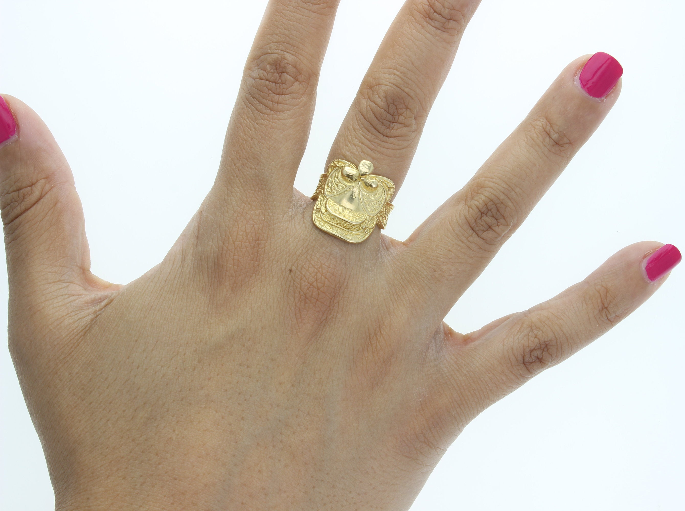 14k Yellow Gold Saddleback Ring for Women - Elegant Stackable Band for Everyday Wear, Wedding, Anniversary & Special Occasions