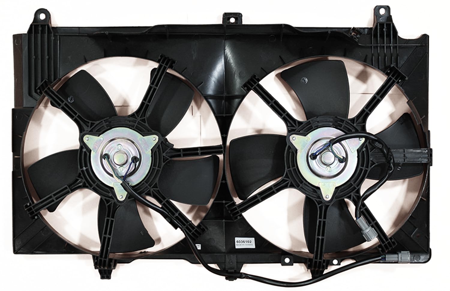 Agility Auto Parts 6036102 Dual Radiator and Condenser Fan Assembly - Compatible with Select Vehicle Models - Perfect for Cooling System Repair & Maintenance in Home Garage or Auto Shop
