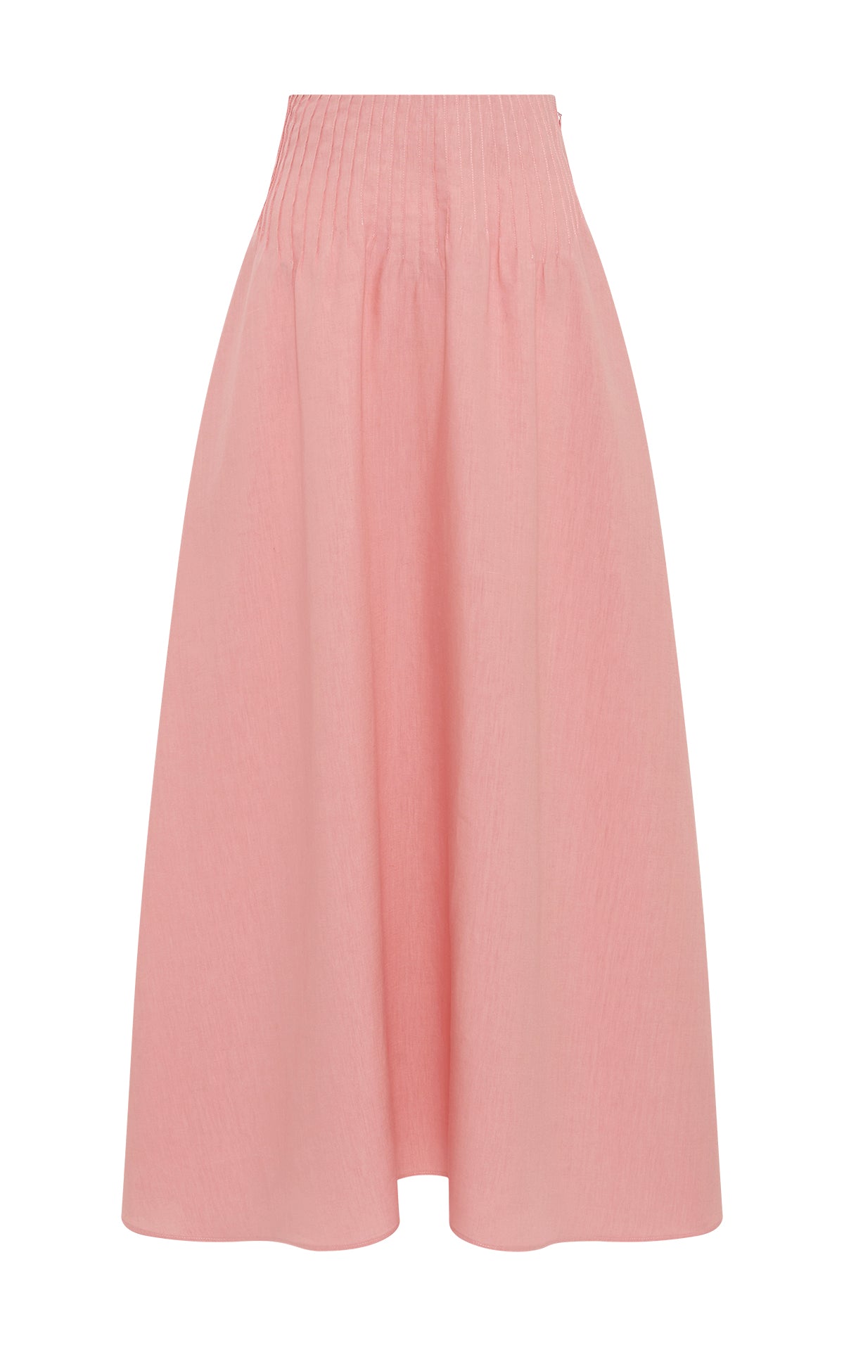 Penelope Midi Skirt - Rosa Aloe Linen Flowy Summer Skirt for Women | Boho Chic Wrap Skirt with Pockets | Perfect for Beach, Vacation & Casual Outfits