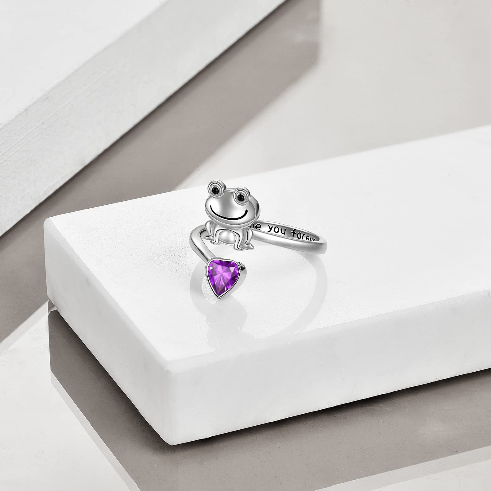 925 Sterling Silver Anxiety Rings for Women & Men - Frog, Wolf, Dragonfly, Hummingbird, Fox, Elephant, Panda, Red Panda & Angel Wings Open Rings | Stress Relief Jewelry for Daily Wear, Gifts & Meditation