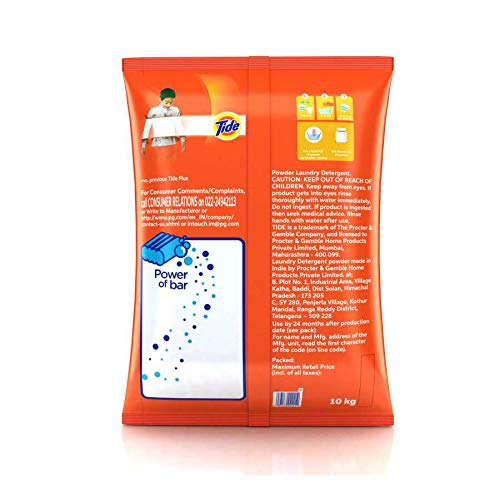 Tide Plus Extra Power Laundry Detergent Powder - 7kg Lemon Mint Scent with 3kg Free Bonus | Heavy-Duty Stain Removal for Clothes, Sheets & Towels | Ideal for Family Laundry & Large Loads