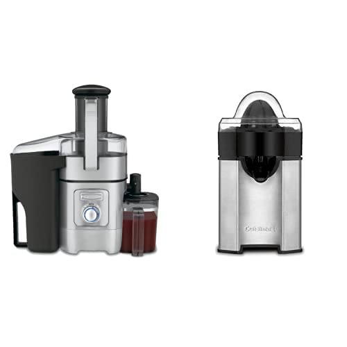 Premium Cuisinart Juicer Machine Bundle - Powerful Juice Extractor with Pulp Control Citrus Juicer for Fresh Orange, Lemon & Grapefruit - Perfect for Healthy Breakfast, Detox Drinks & Home Bar Use