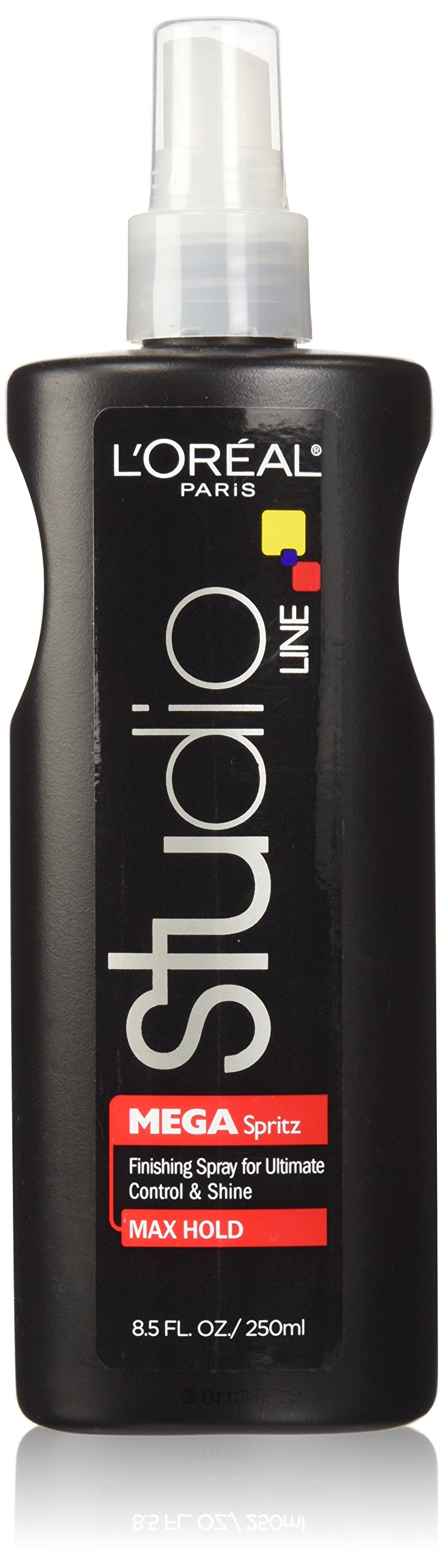 L'Oreal Paris Studio Spritz Mega Max Hold Hairspray - 8.5 oz (251ml) - 2 Pack - Strong Hold Hair Spray for All Hair Types - Perfect for Volume, Curls & Updos - Salon Quality Styling Spray for Women & Men