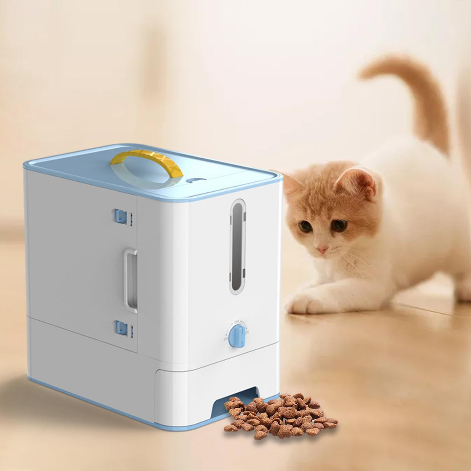 Enakshi® 50L Large Pet Food Storage Container with Airtight Lid & Handle - Keep Dog & Cat Food Fresh - Durable Plastic Pet Feeder Box in Blue - Ideal for Dry Kibble, Treats & Bulk Food Storage - Perfect for Home, Kitchen & Travel Use