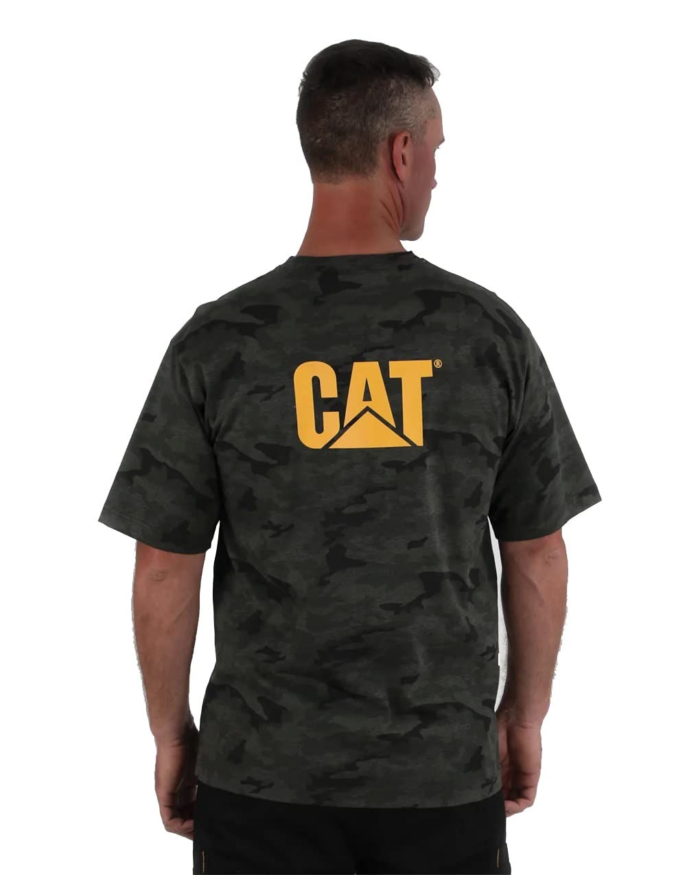 Caterpillar Men's Trademark T-Shirt - Regular & Big & Tall Sizes | Durable Cotton Work Shirt for Construction, Outdoor & Casual Wear