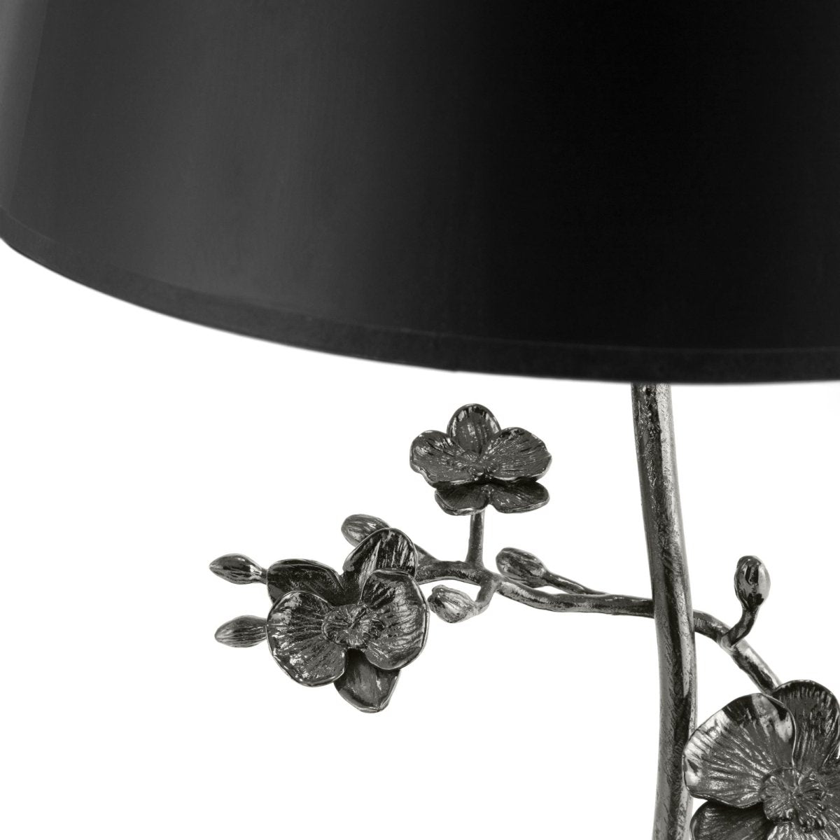 Elegant Black Orchid Table Lamp - Modern Home & Office Decor for Bedroom, Living Room, or Study - Perfect for Reading & Ambient Lighting