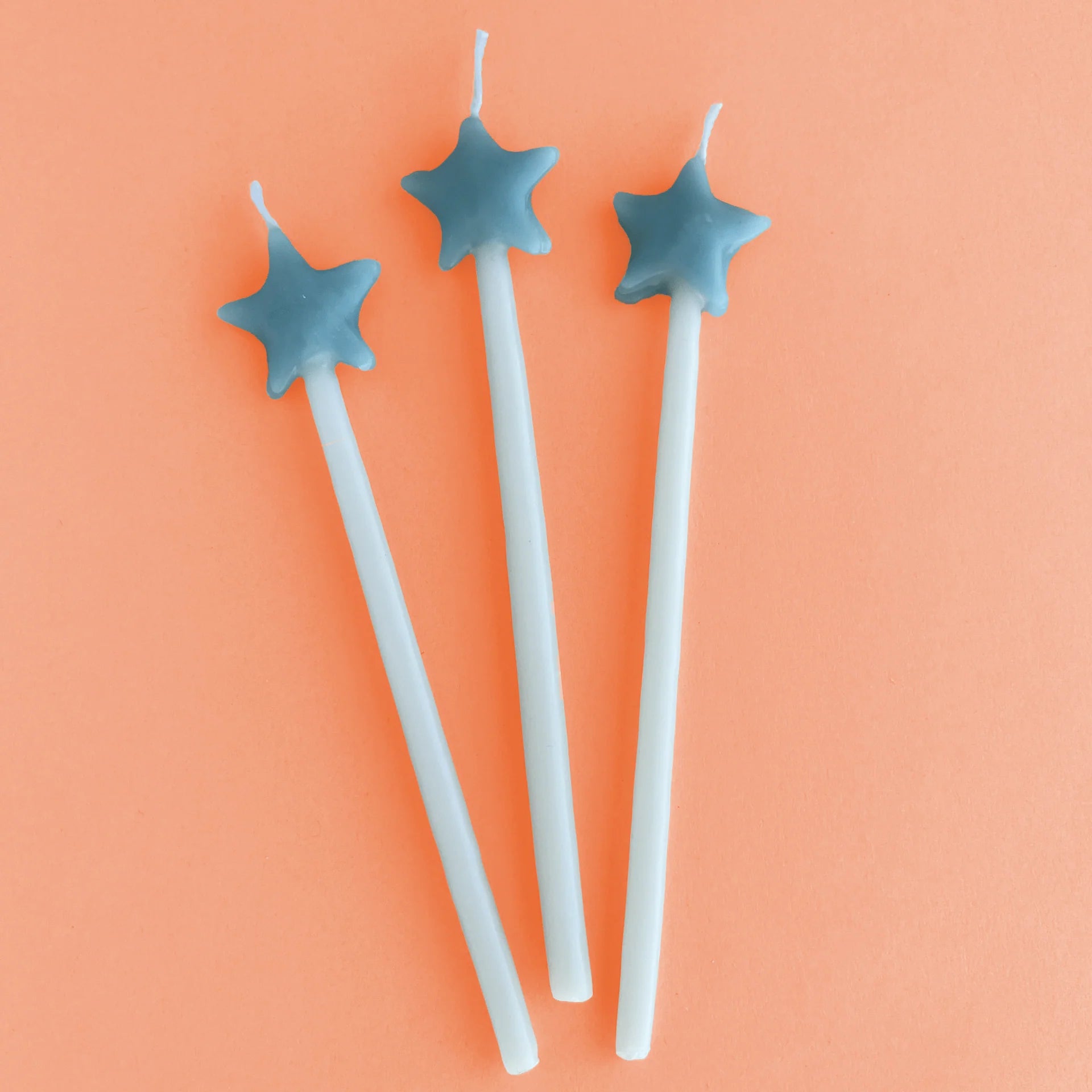 Blue Star Shaped Birthday Candles Set - 24 Pack Decorative Cake Candles for Birthday Parties, Baby Showers & Special Celebrations