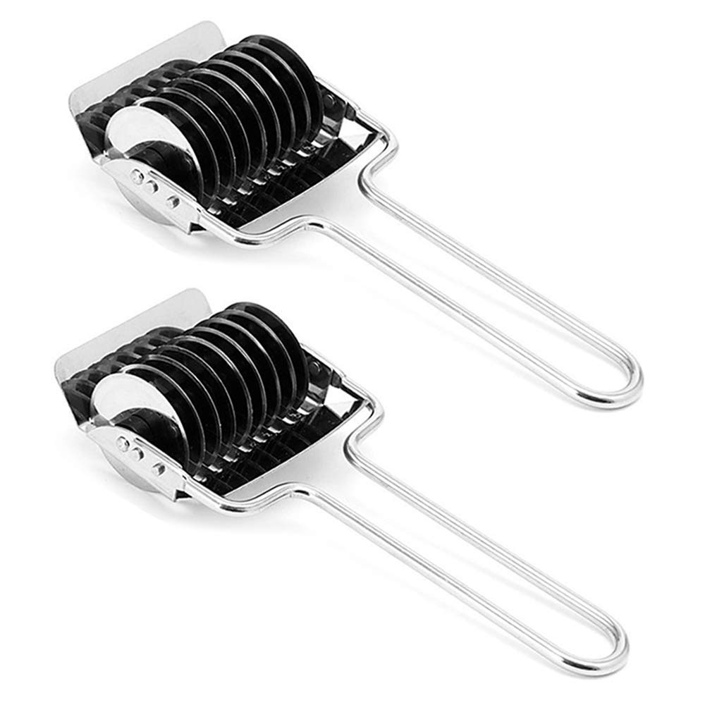 Stainless Steel Noodle Cutter & Pasta Maker - Manual Pressing Kitchen Tool for Homemade Spaghetti, Fettuccine & Lasagna (2-Piece Set) - Perfect for Italian Cooking, Meal Prep & DIY Pasta Making