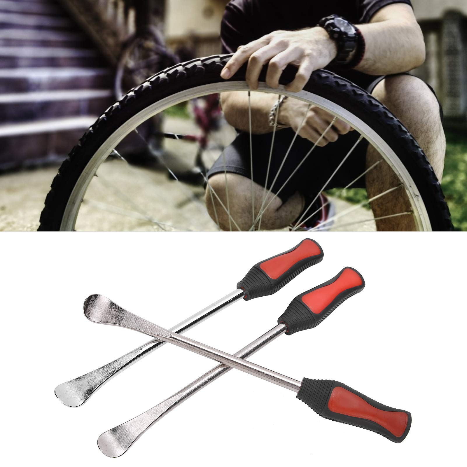 Stainless Steel Tire Spoon Lever Tool Kit for Kids' Motorcycle, Bike & Lawn Mower - Easy Tire Changing & Removal for Outdoor Adventures & DIY Repairs