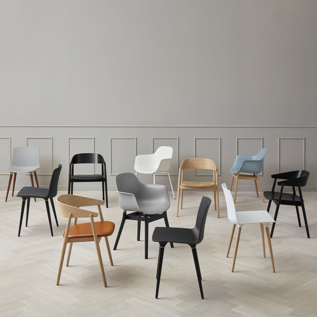 BY Kato AC2 Side Chair - Modern Wooden Dining Chair with Upholstered Seat - Perfect for Kitchen, Dining Room, and Office Workspace