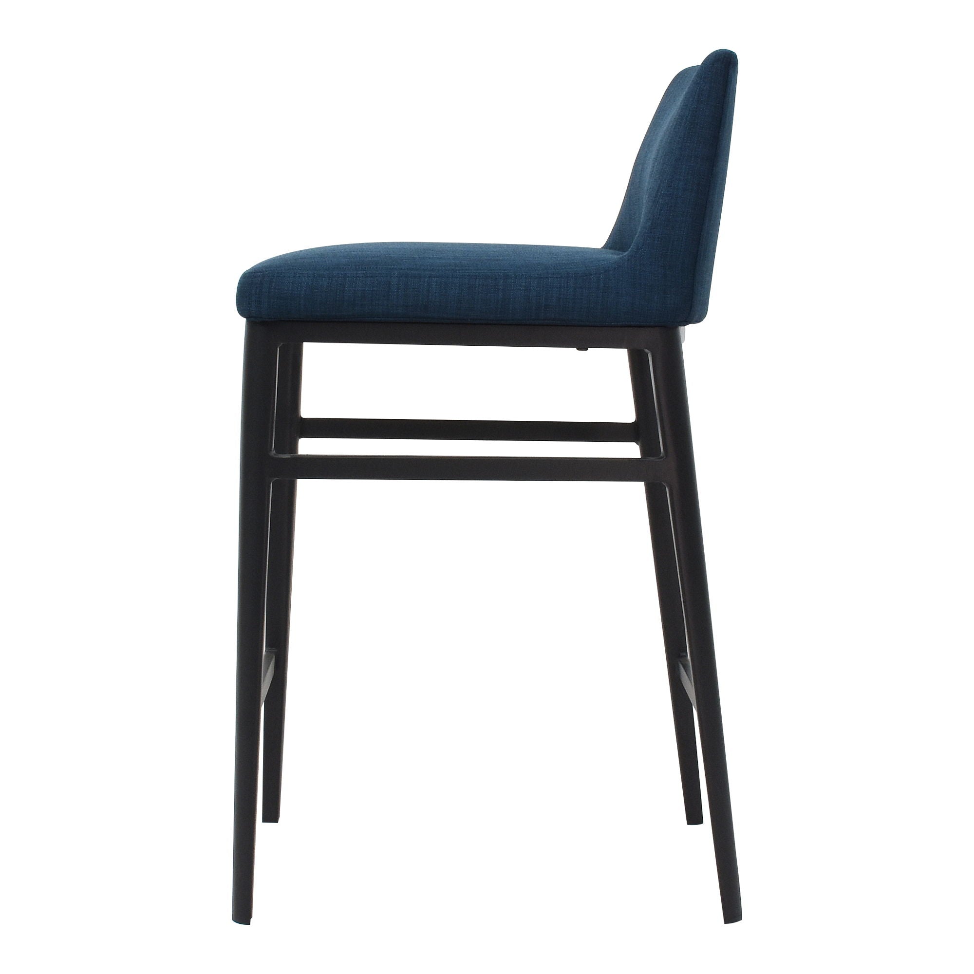 Baron Counter Stool - Blue Bar Stool for Kitchen Island, Breakfast Bar & Home Decor - Modern & Comfortable Seat with Sturdy Metal Base
