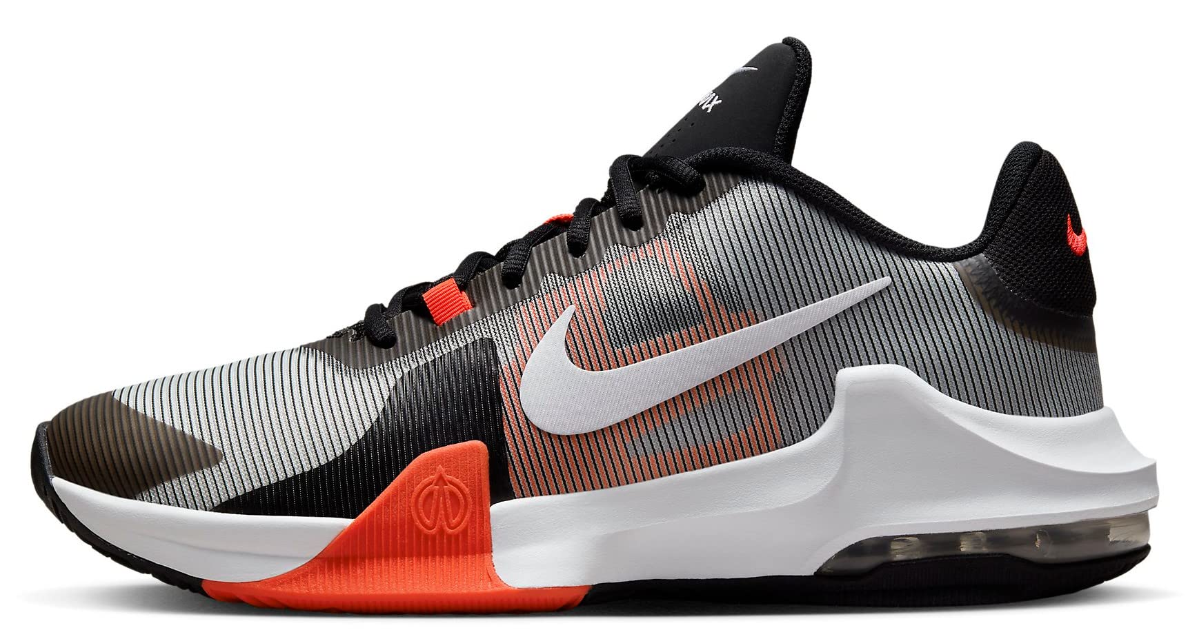 Nike Unisex Air Max Impact 4 Basketball Shoes - Breathable Mesh Upper, Lace-Up Design - Black/Red Size 12 - Perfect for Court Performance & Casual Streetwear