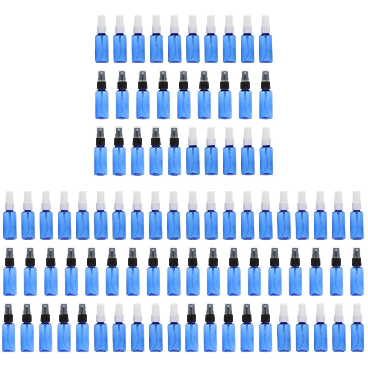 DOITOOL 90 Pcs PET Travel Bottle Set - Leakproof Cosmetic Containers for Toiletries, Shampoo & Lotion (Assorted Colors) | Perfect for Air Travel, Vacation & Gym Essentials Organization