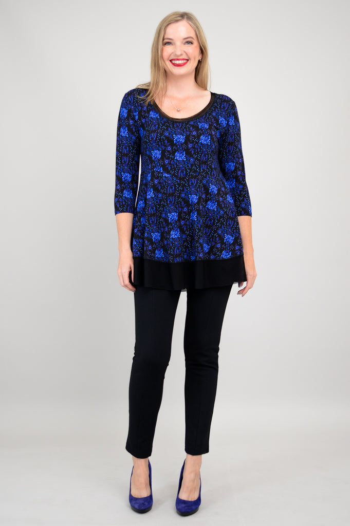 Flora Top - Rosemary & Bamboo Print Women's Blouse | Final Sale | Perfect for Casual Outings, Office Wear & Summer Fashion