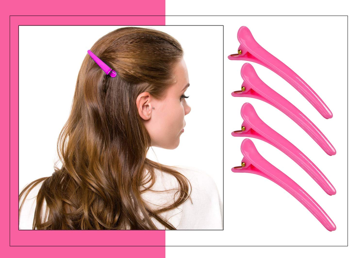 12Pcs Non-Slip Hair Sectioning Clips for Women & Girls - Colorful Hairdressing Clips for Salon, Styling, Cutting & Braiding - Perfect for Home & Professional Use