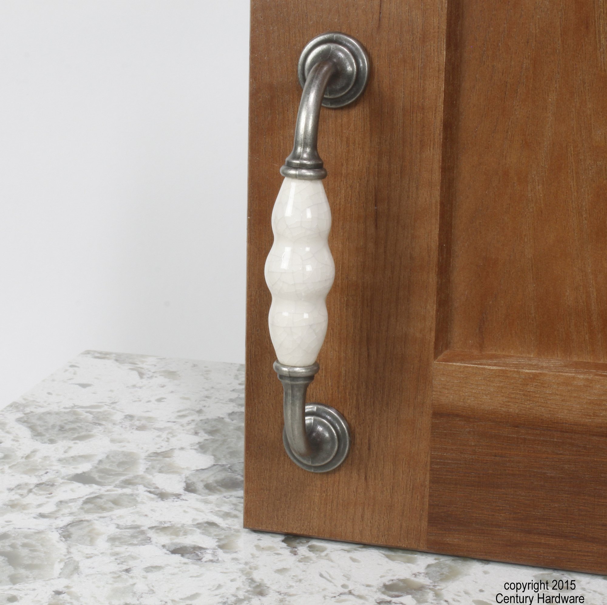 Century Cabinet Pulls 100 Pack - 128mm Hole Center - Modern Cabinet Handles & Drawer Pulls for Kitchen & Bathroom - Durable Hardware for Cabinets, Dressers & Furniture (Model 27438-APGY)