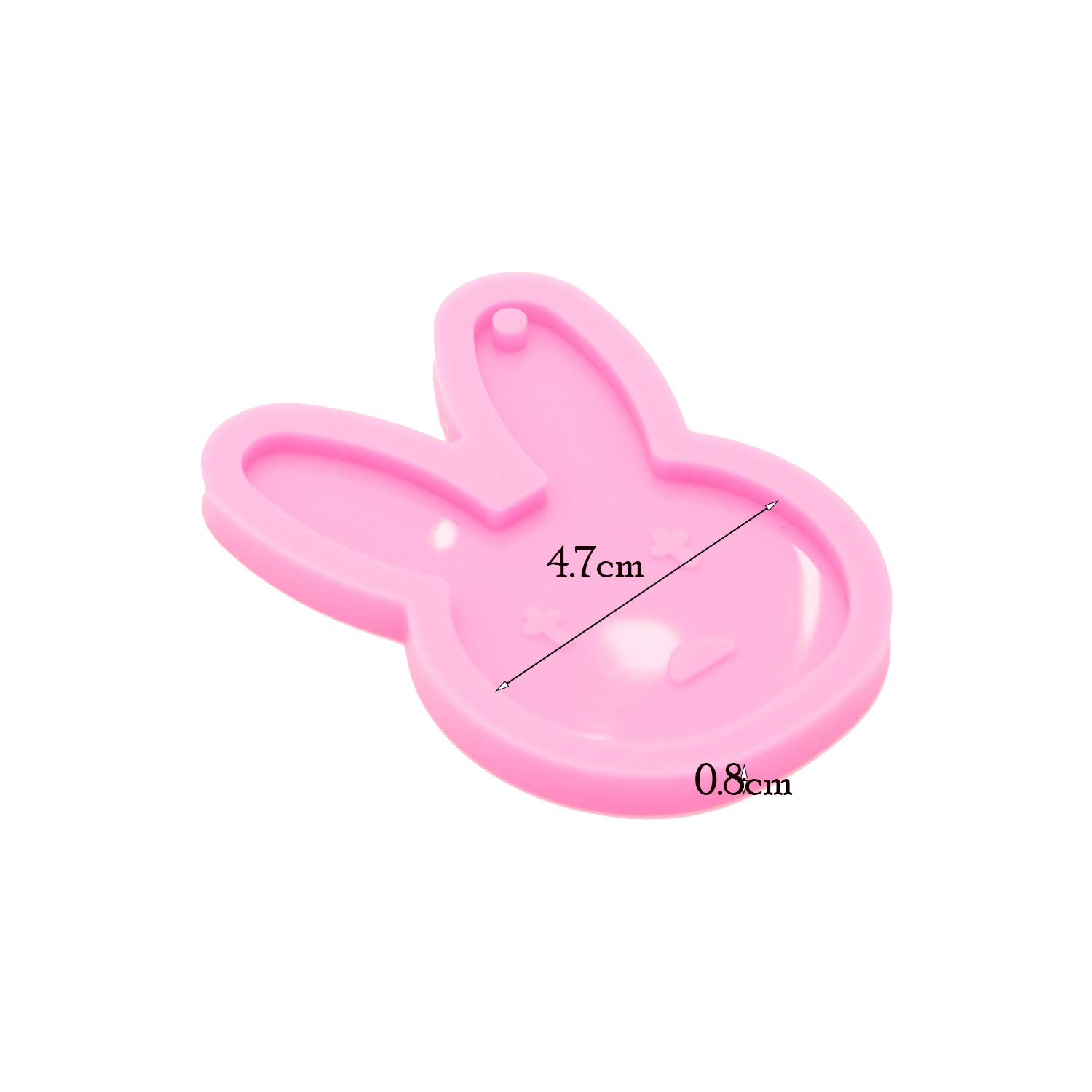 DIY Super Shiny Rabbit Head Keychain Mold - Silicone Resin Mold for Polymer Clay & Epoxy Crafts - Cute Animal Luggage Tag & Bag Pendant (Perfect for Handmade Jewelry, Gift Making & DIY Projects)