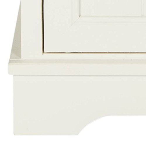 SAFAVIEH American Homes Collection Connery Distressed White Cabinet - Vintage Style Storage Cabinet for Living Room, Bedroom & Entryway