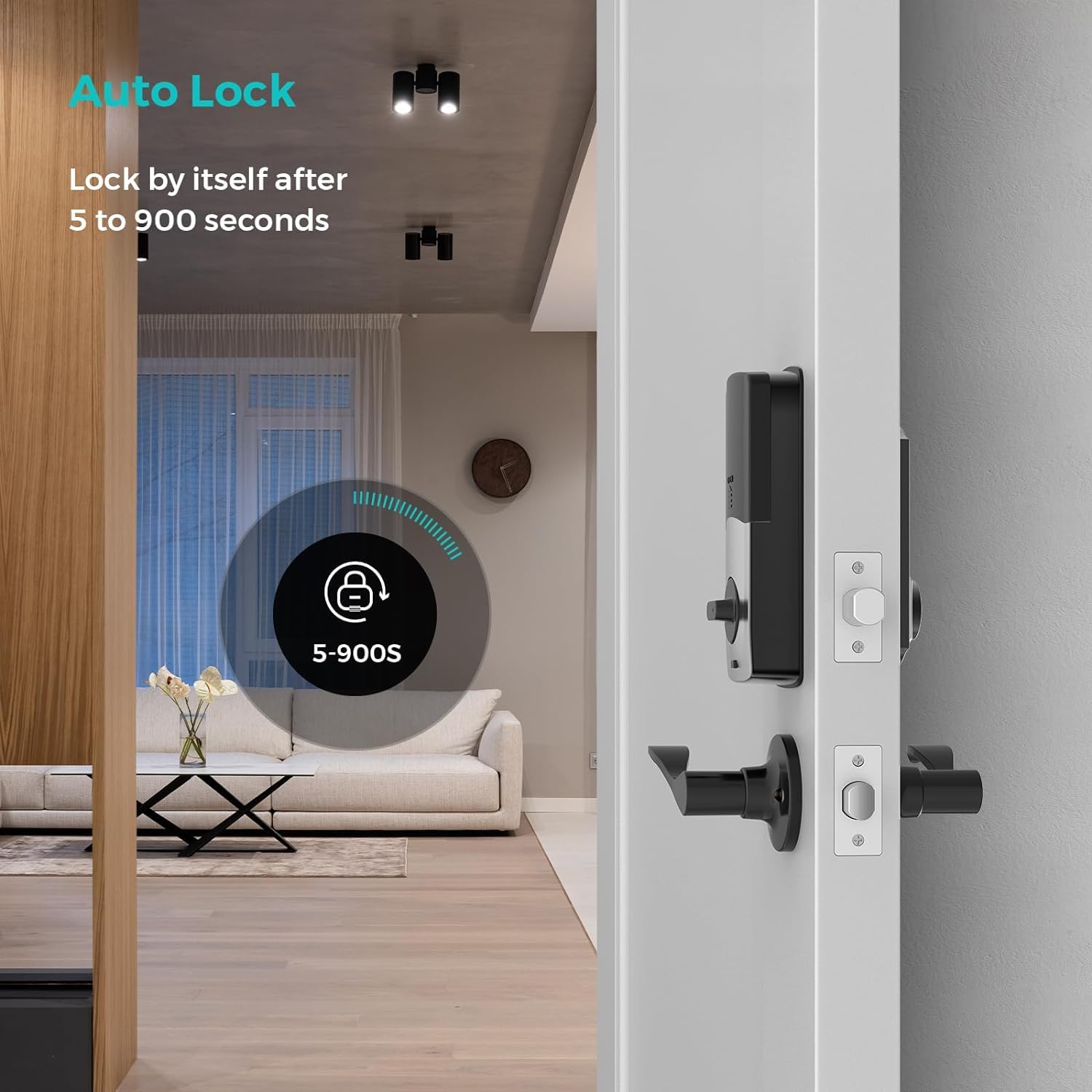Hornbill Smart Keyless Entry Door Lock - Bluetooth Electronic Deadbolt with Keypad, Auto-Lock Digital Front Door Lock for Home, Apartment & Bedroom Security | Easy Installation & Hands-Free Access