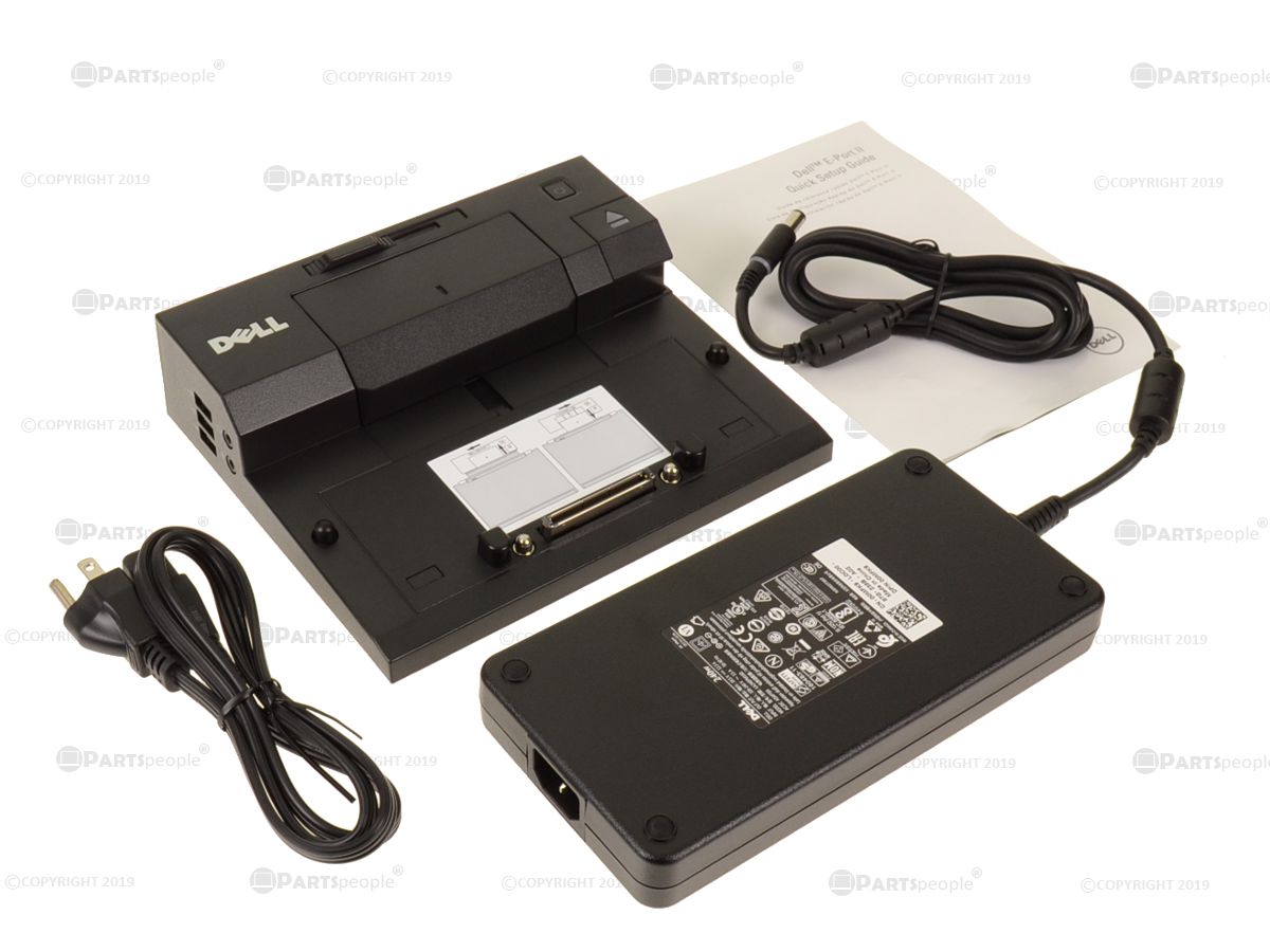 Original Dell OEM Precision Latitude E Port II Docking Station with 240W Power Adapter - N7P1M - Perfect for Home Office & Business Laptop Workstations