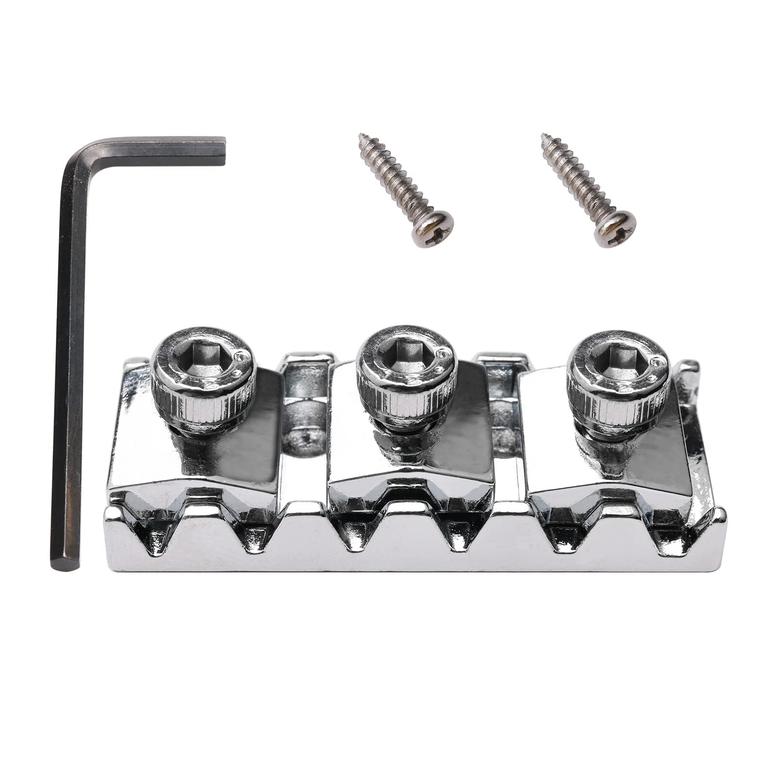 42.2mm Silver Metal Locking Nut for Floyd Rose Style Electric Guitar Tremolo Bridge - Premium Guitar Strings Replacement Part for Smooth Tuning Stability | Perfect for Rock, Metal & Stage Performances