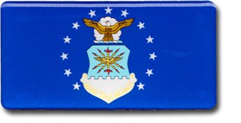 Air Force 3D Decal Sticker - Rectangle Shape for Laptops, Cars, Walls & DIY Projects | Premium Vinyl Decoration