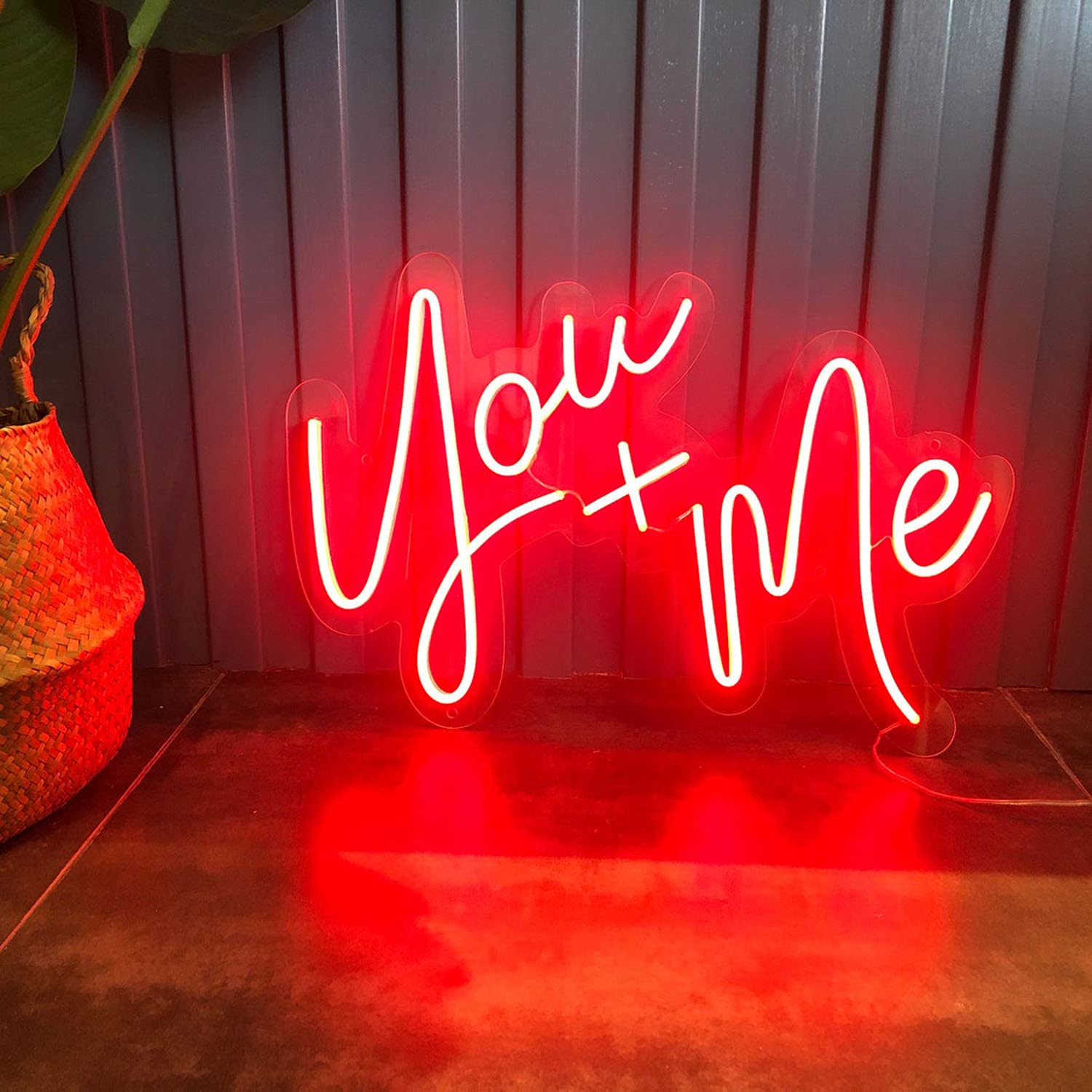 You & Me Neon Sign Light - Custom Wall Art Decor for Weddings, Anniversaries & Parties - Perfect Wedding Gift & Romantic Home Decor - Ideal for Bedroom, Living Room & Event Venues