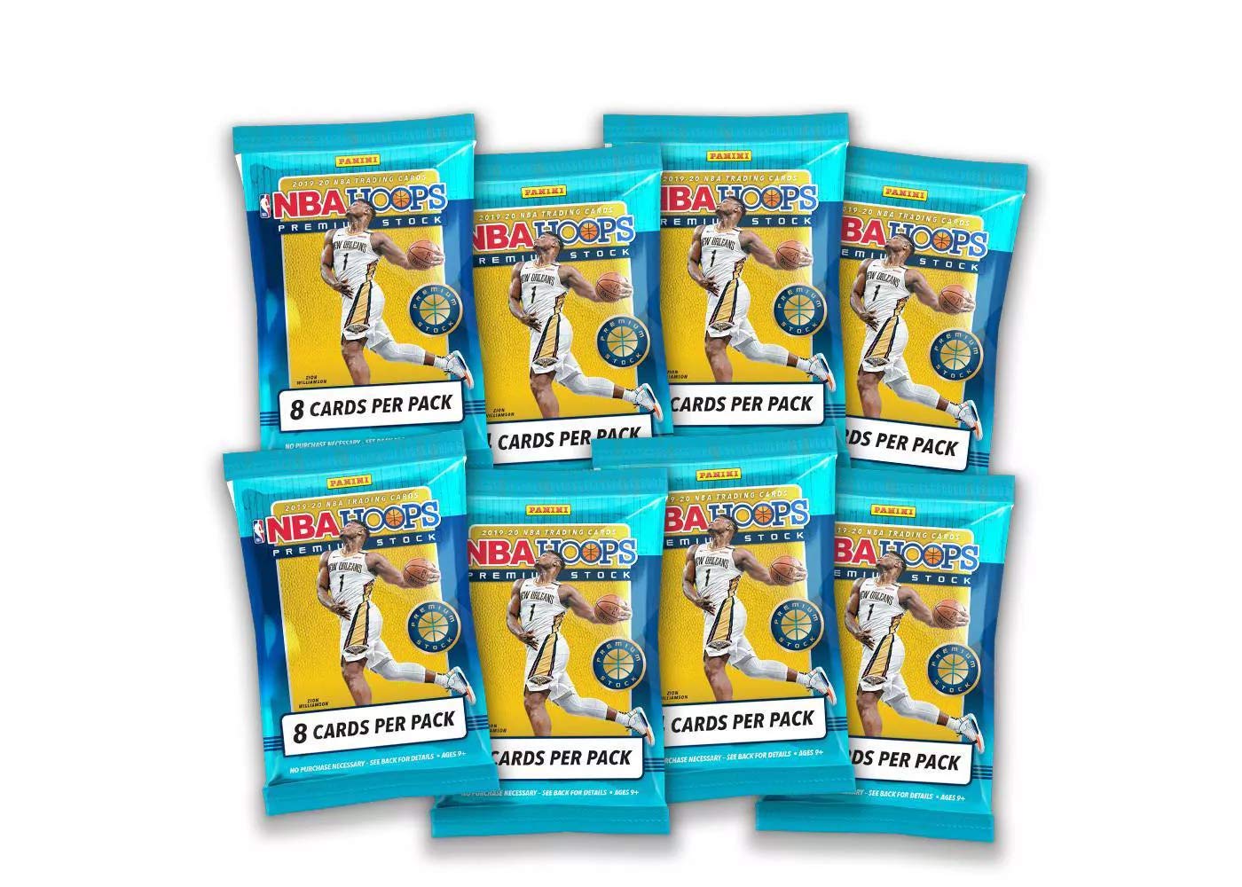 2020 NBA Hoops Premium Stock Basketball Trading Cards Mega Box - 100+ Collectible Cards for Fans, Investors & Trading Card Game Enthusiasts - Perfect for Sports Memorabilia Collections, Gifts & Competitive Play