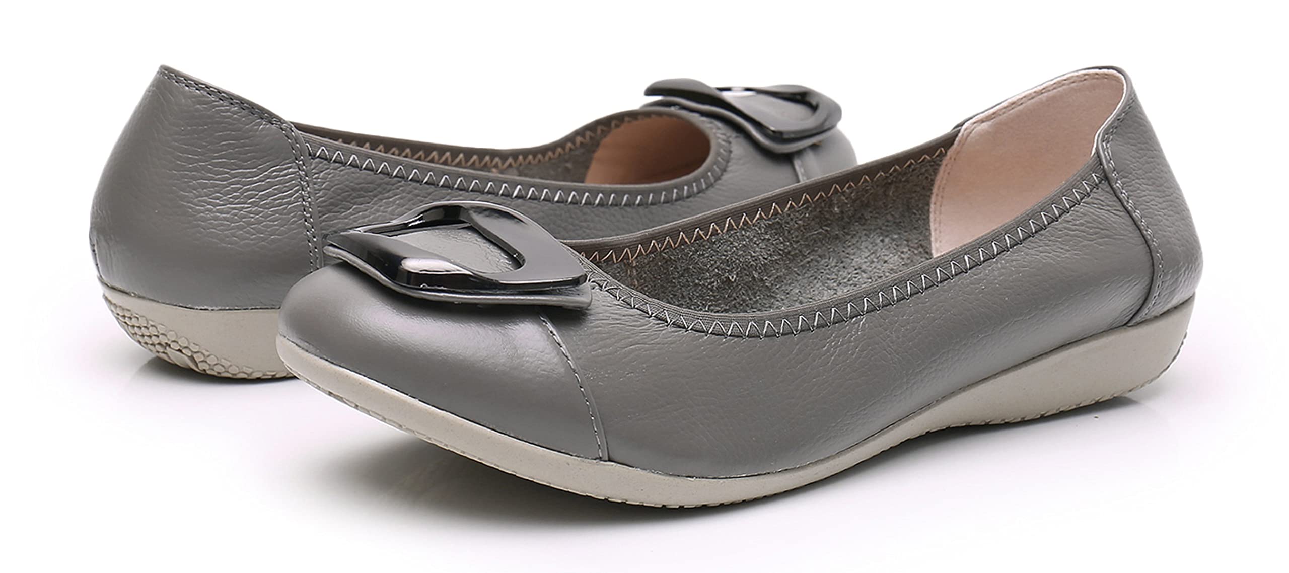 VenusCelia Women's Buckle Ballet Flats - Comfortable Slip-On Dance Shoes for Women | Perfect for Ballet, Jazz, Ballroom & Casual Wear