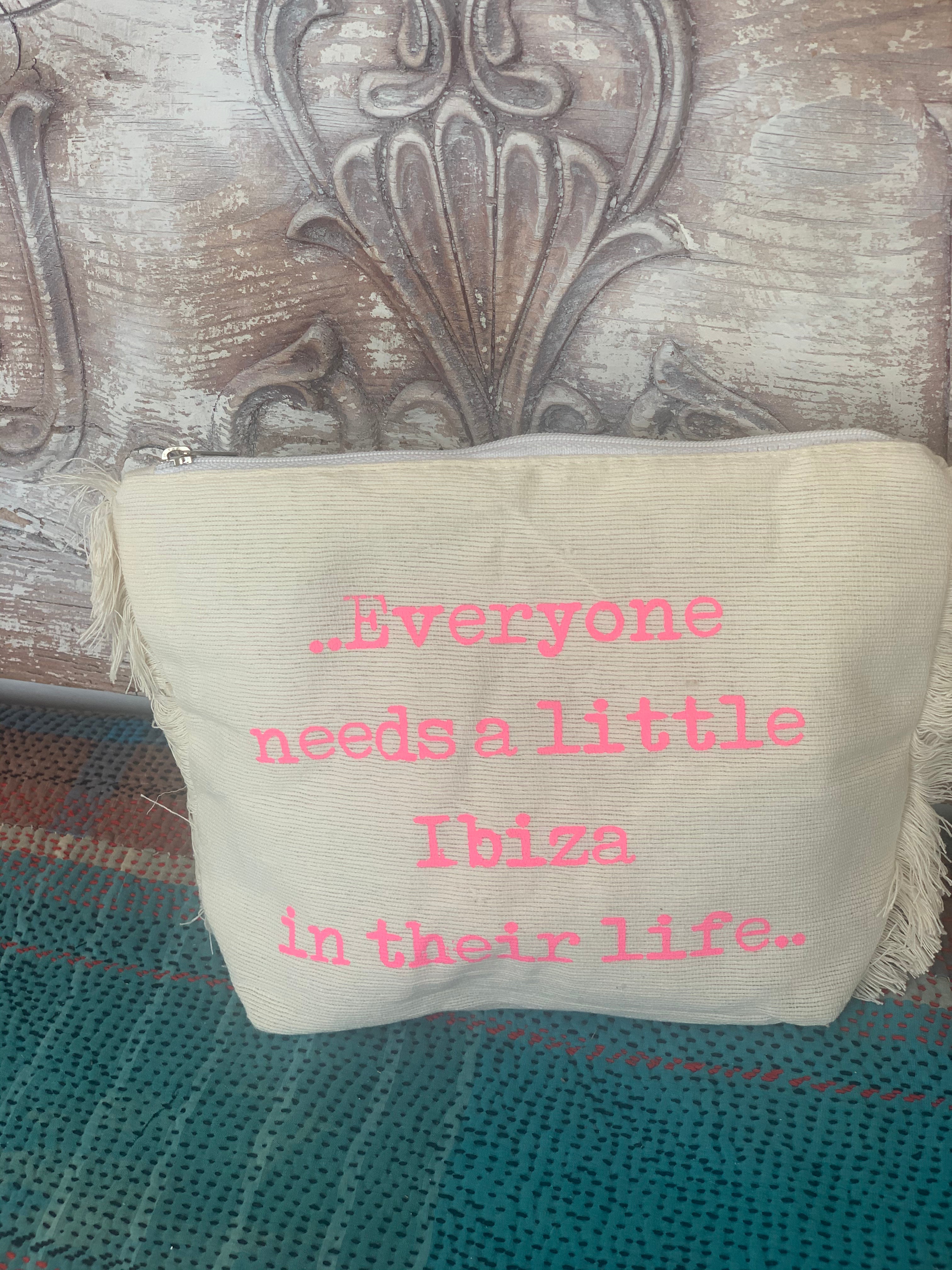 Ibiza-Inspired Cosmetic Bag - Waterproof Makeup Pouch for Travel & Daily Use | Perfect for Beach, Gym & Weekend Getaways