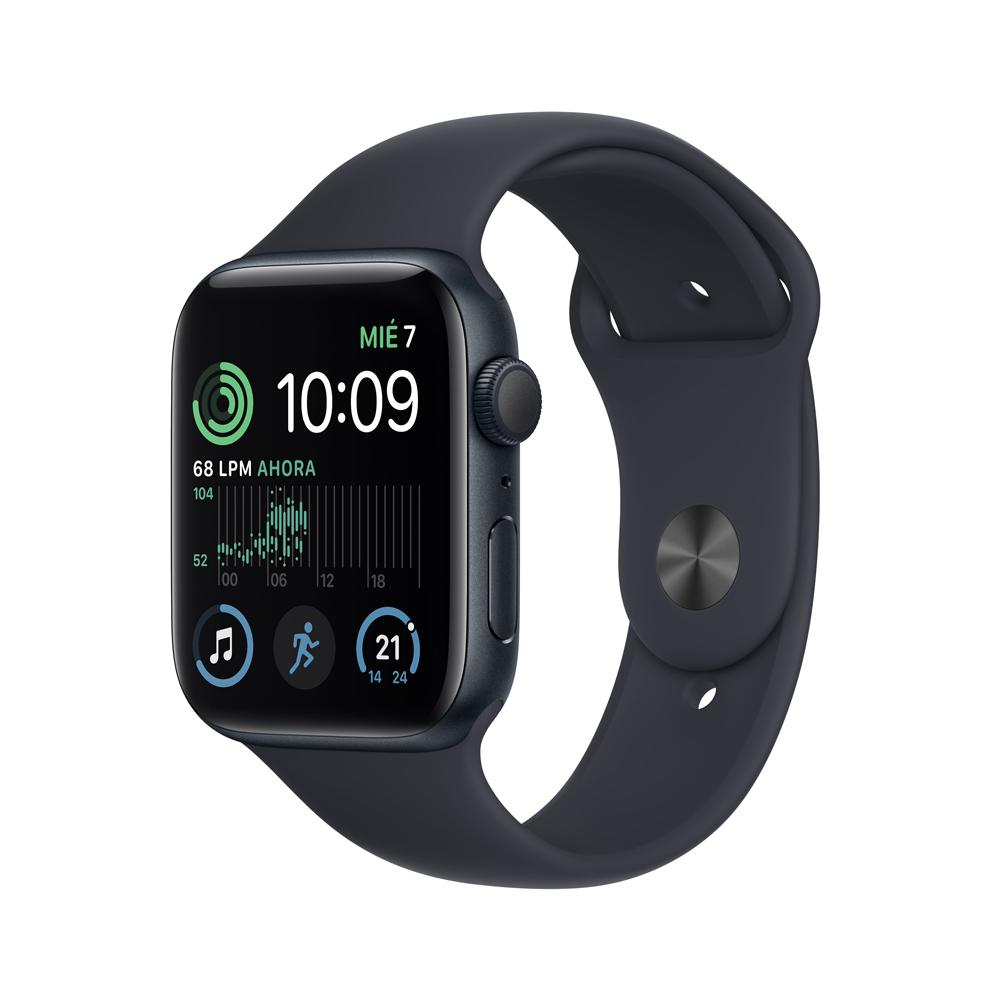 Apple Watch SE (GPS) 44mm Midnight Aluminum Case with Midnight Sport Band - Perfect for Fitness Tracking, Workouts & Everyday Wear