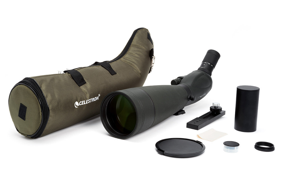 TrailSeeker 22 67x100mm Angled Zoom Spotting Scope - High Power Magnification for Bird Watching, Hunting & Outdoor Adventures