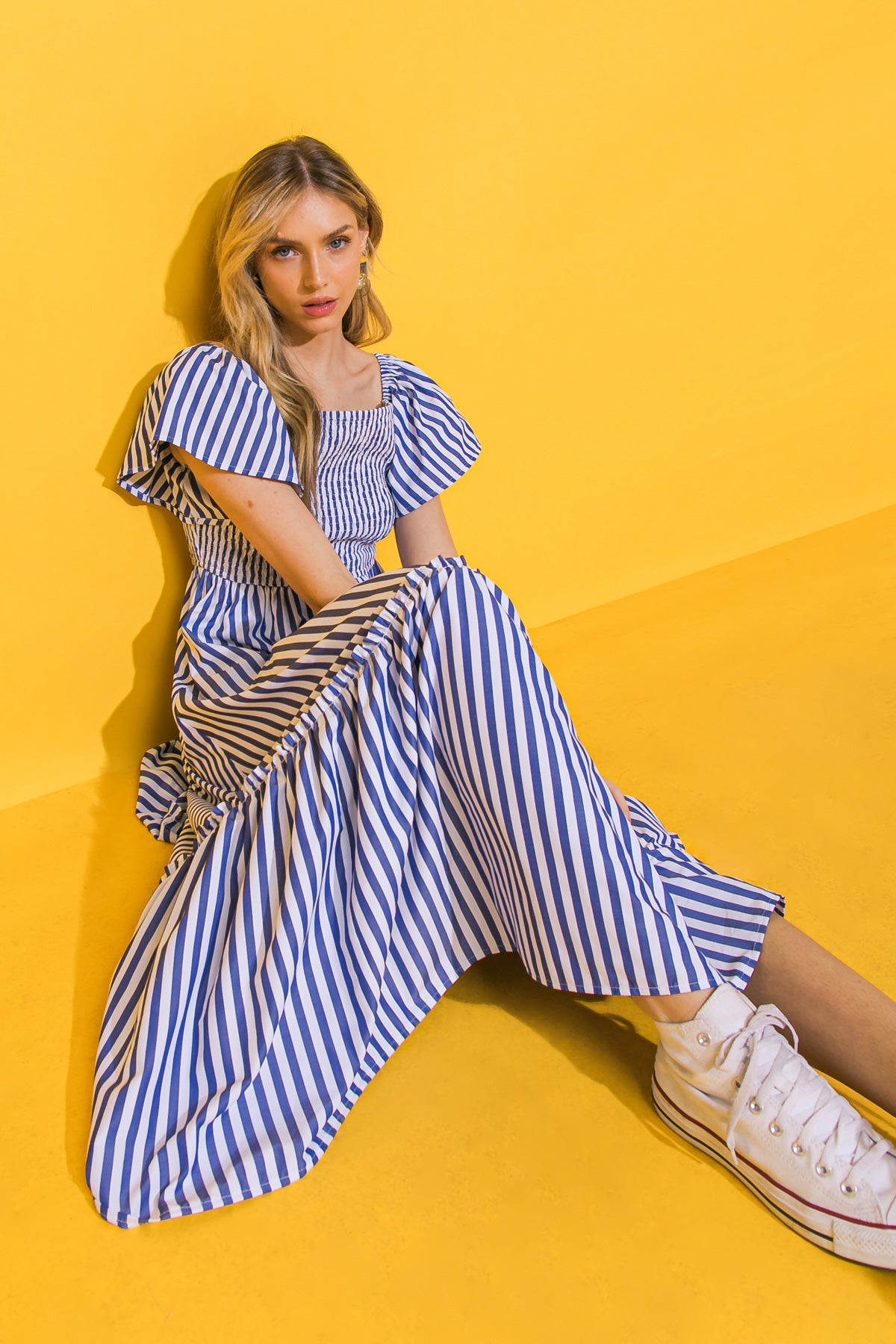 ALWAYS A VIBE Woven Midi Dress - Flowy Summer Dress for Women, Beach Cover Up, Boho Chic Outfit for Vacation, Date Night & Casual Wear