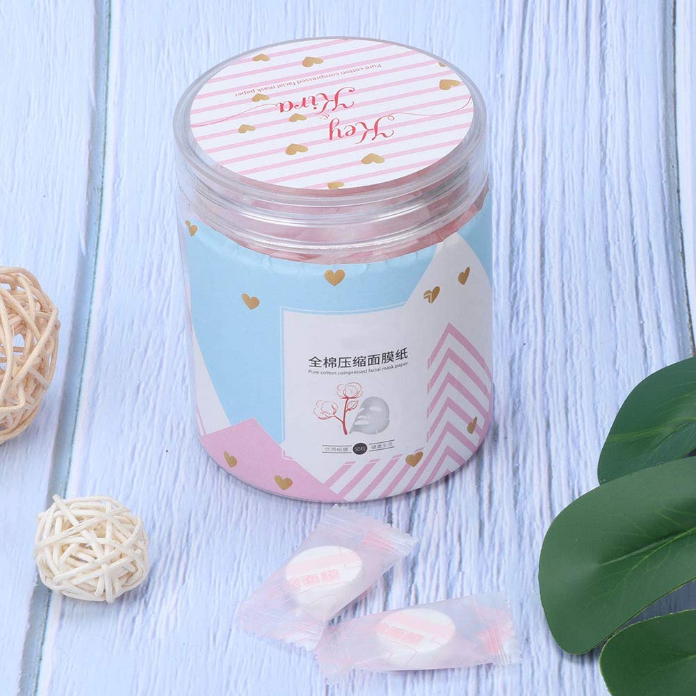 50Pcs Compressed Face Mask Sheets - Disposable DIY Skin Care Facial Mask for Hydration & Nourishment (Use with Milk, Toner or Essence) | At-Home Spa, Travel & Daily Skincare Routine