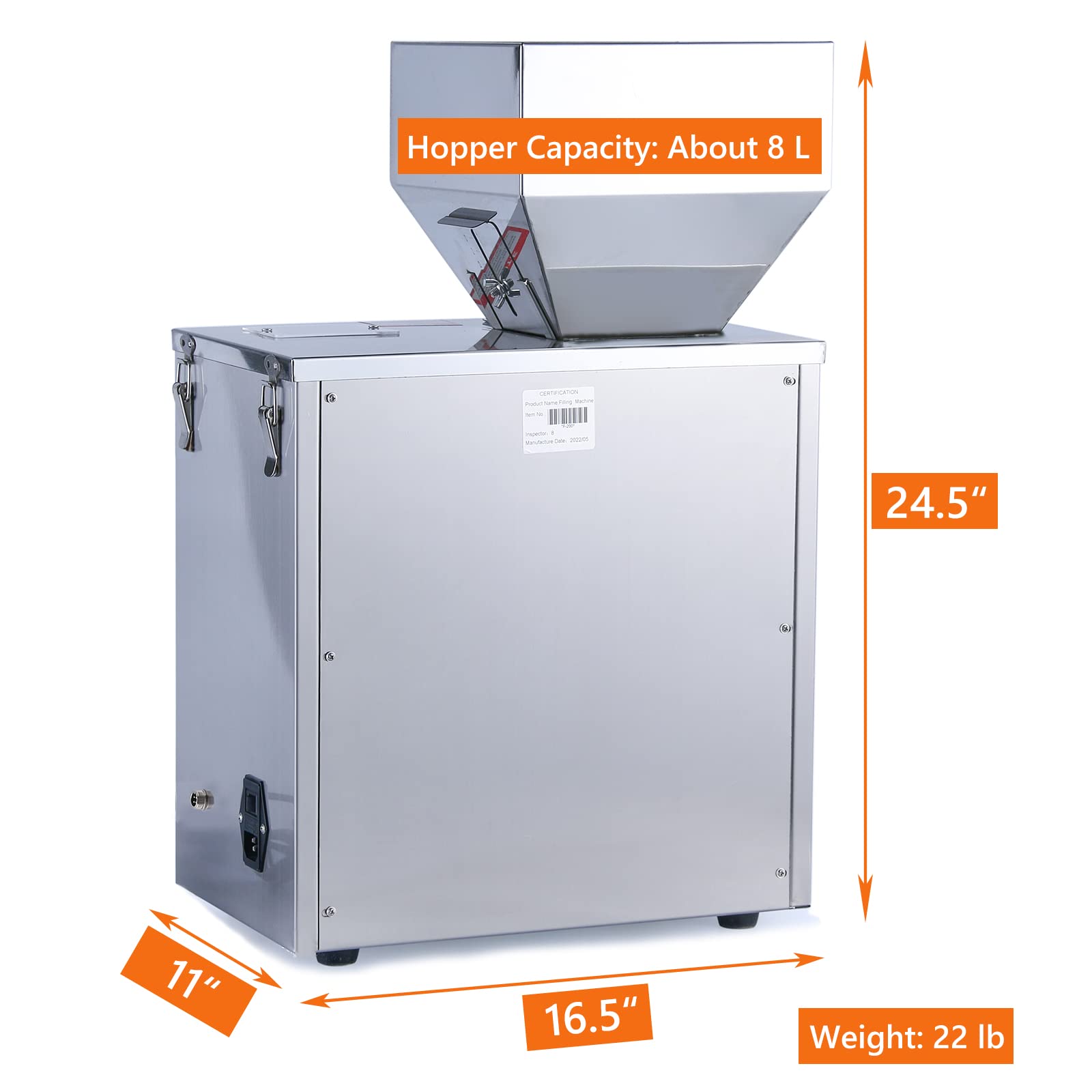 Automatic Powder Filling Machine for Flour, Beans & Glitter | 1-200g Capacity | Particle Dispenser for Food, Cosmetics & Crafts Packaging