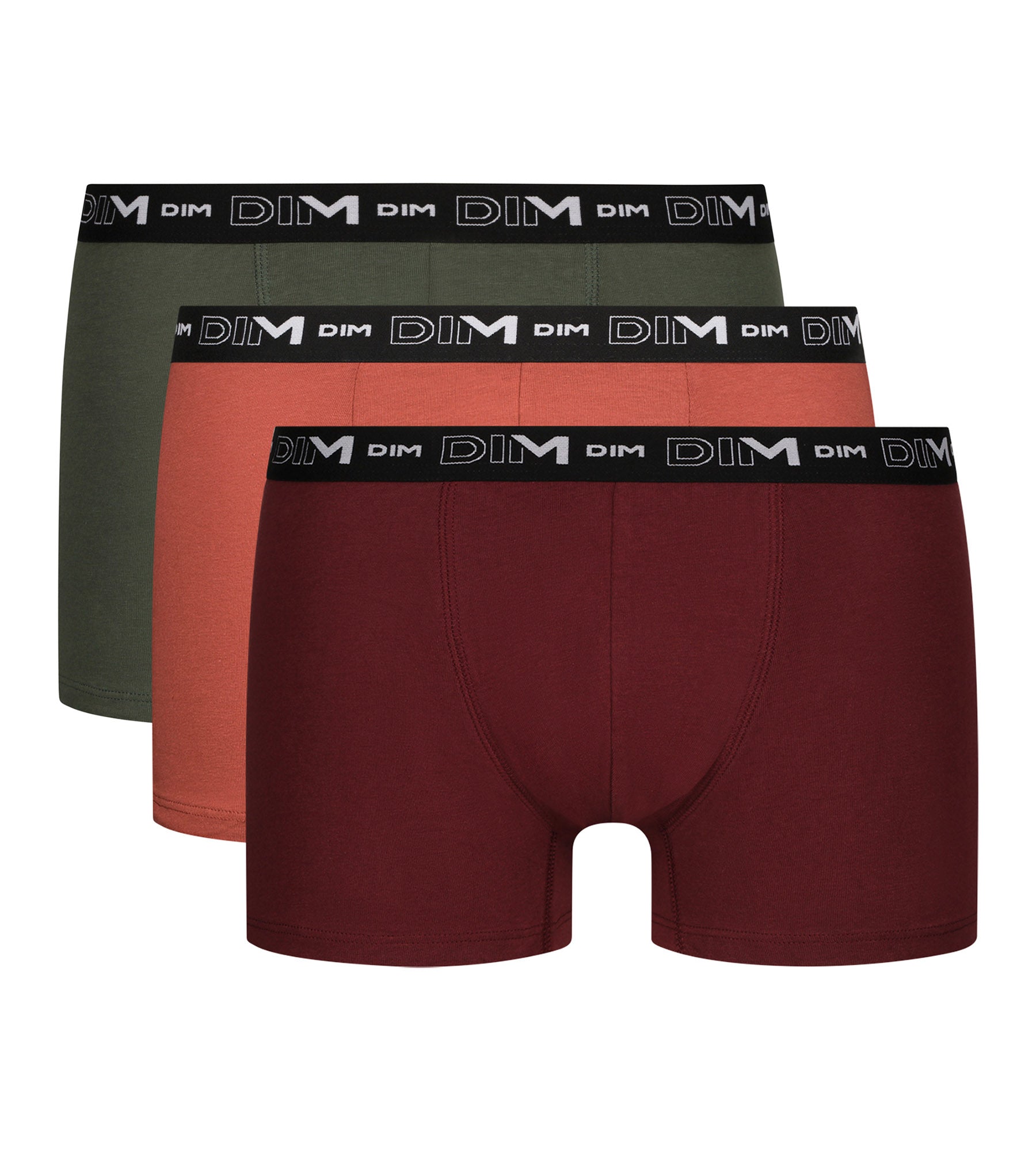 3 Pack Men's Cotton Boxer Briefs - Red & Green - Soft Stretch Underwear for Comfort & Support - Perfect for Daily Wear, Sports & Travel
